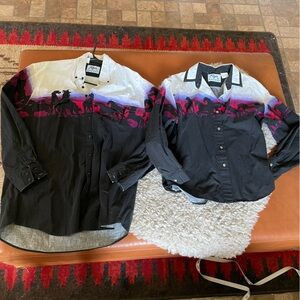His and hers Roper  90s western shirts